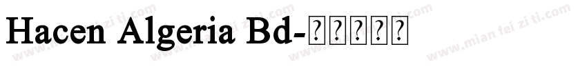 Hacen Algeria Bd字体转换